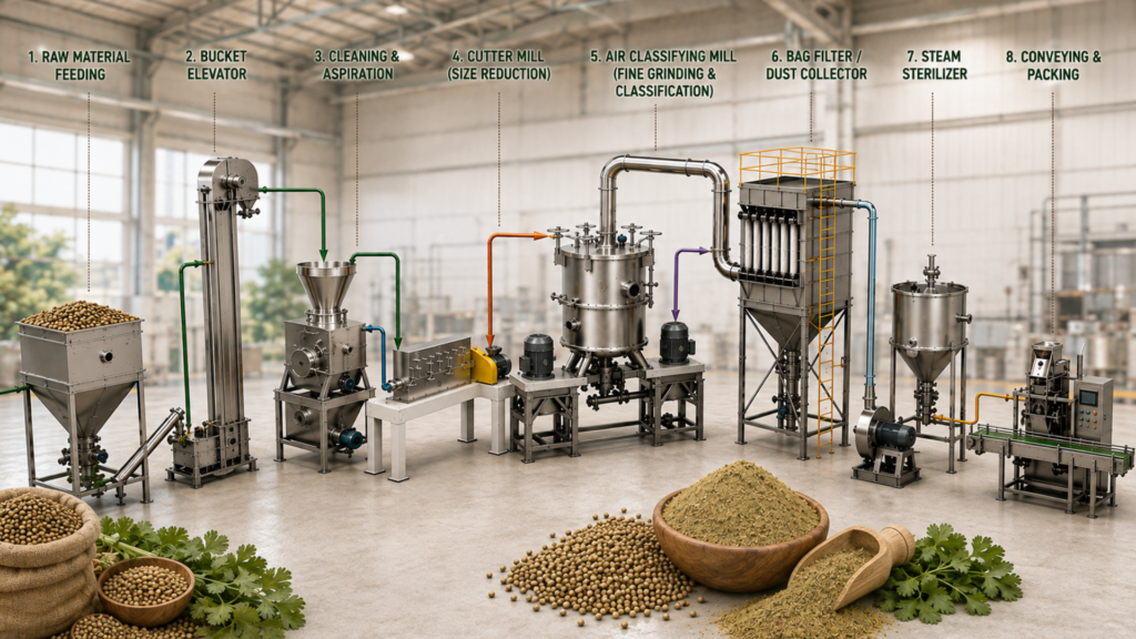 Coriander Processing Plant