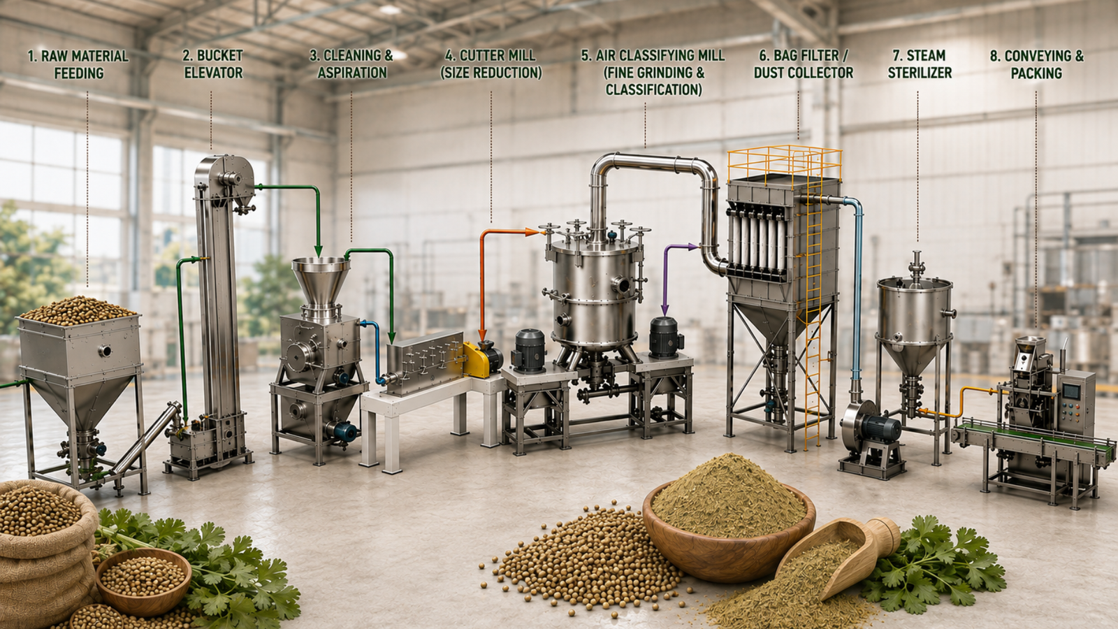 Coriander Processing Plant